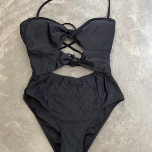 New! Gianni Bini Black Front Knot One Piece